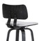 Armen Living Pico 30" Swivel Black Wood Bar Stool in Light Gray Fabric with Black Metal LCPIBABLKLTGR30 - alternate 6
